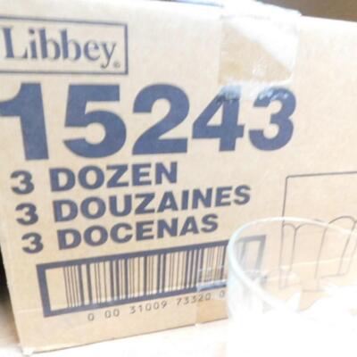 1 Box of Libbey Commercial Gibraltar Double Rocks  Drinking Glasses 3 Dozen per Box New in Box (#38)