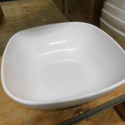 20pcs Oca Bianca White Melamine Commercial Square Serving Bowl Open without Box New Choice G  (#40)