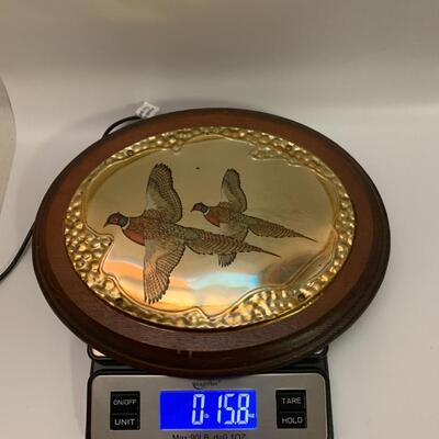 Vintage Pheasant Wood Plaque Wall Art - 10â€ wide x 8.5â€ high approx