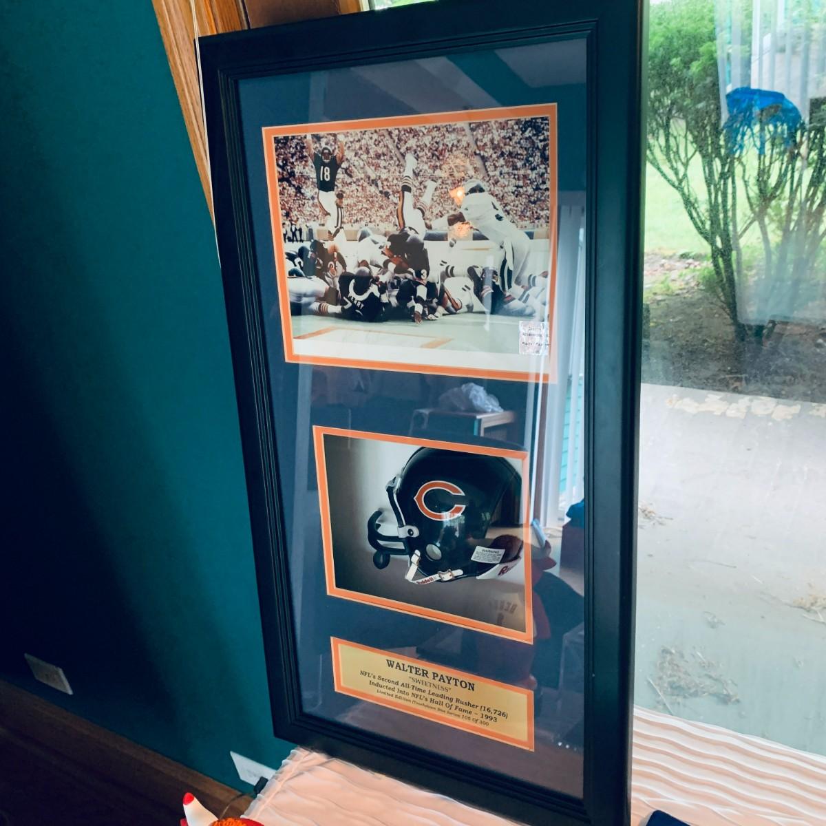 Walter Peyton Signed Photo Shadow Box