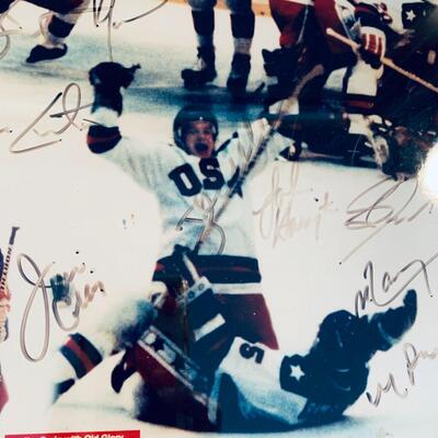 Authentic Miracle on Ice US Olympic Team Signed Photograph