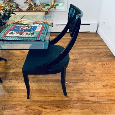 Modern Glass Table with 6 Chairs