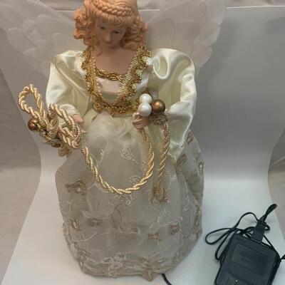 Kurt Adler 14" Lighted Fiber Optic Angel Christmas Tree Topper / Tablepiece - 14â€ tall approx