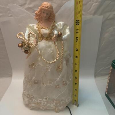 Kurt Adler 14" Lighted Fiber Optic Angel Christmas Tree Topper / Tablepiece - 14â€ tall approx