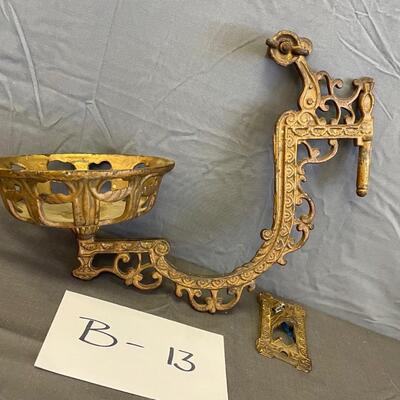 Cast iron oil lamp holder/swivel arm mount/and bracket