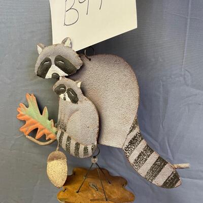 Raccoon wind chime