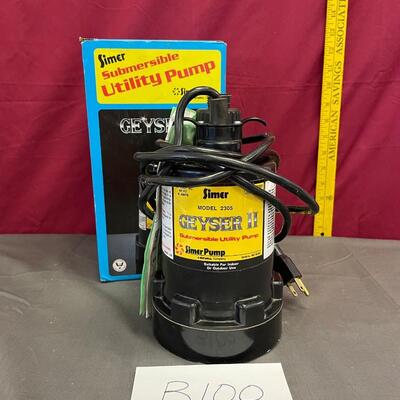 Siser geyser 2 sump pump