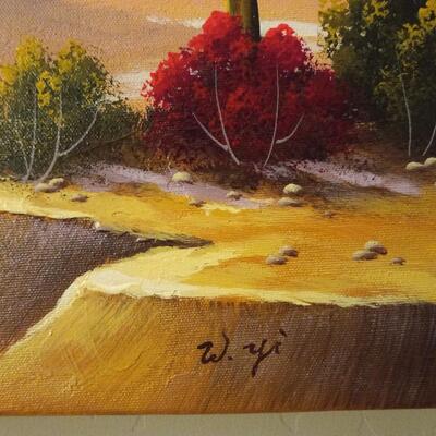 Desert Scene, Acrylic on canvas by Artist Woo Bong Yi