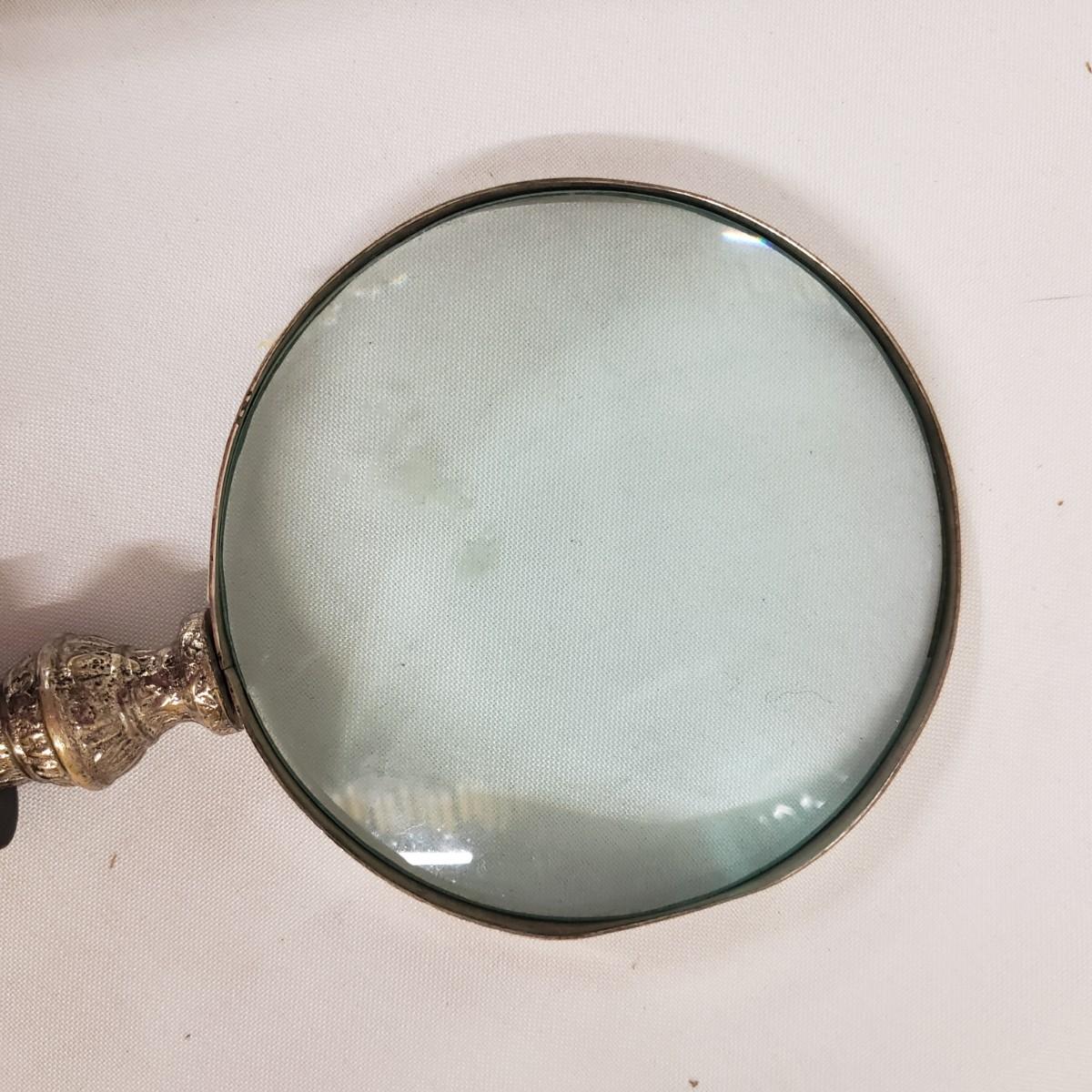 Vintage Magnifying Glass and Postcard Display Book (T DKD