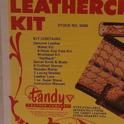Lot 127: Vintage TANDY Basic Leathercraft Kit and TANDY Inca Tooled Belt Kit