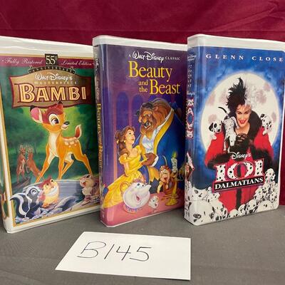 3-Disney VCR tapes