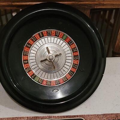 Lot 131: Vintage 1950's LOWE Roulette Wheel & Game Sheet