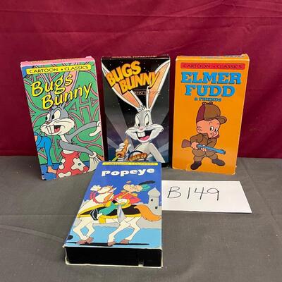 Classic cartoon assortment VCR tapes