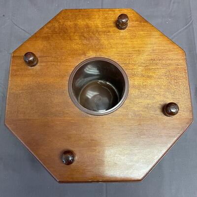 Octagonal picture frame on a lazy Susan bottom