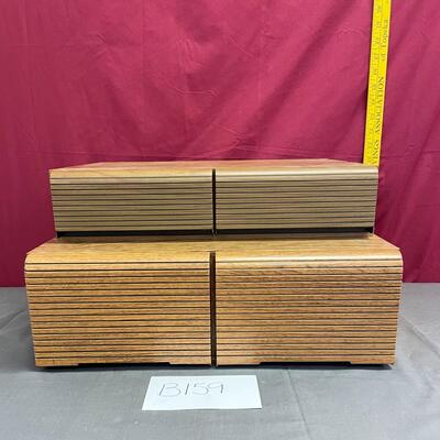 Set of 2 VCR storage boxes