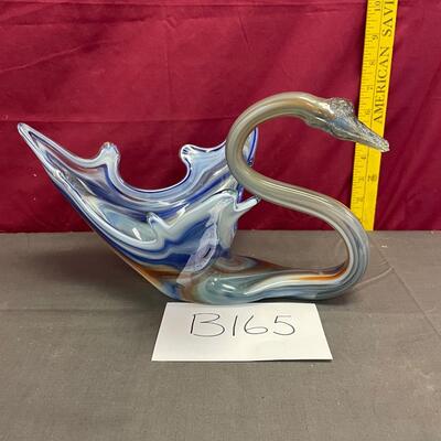 Vintage mid century art glass swan