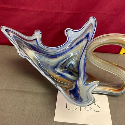 Vintage mid century art glass swan