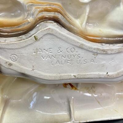 Vintage brown horse mustang ceramic tv lamp