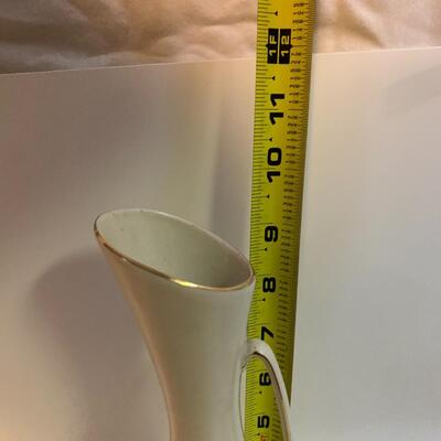 Vase Royal Bavaria KM 112/3 with Flowers German vintage porcelain - 10â€ tall x 3â€ wide approx