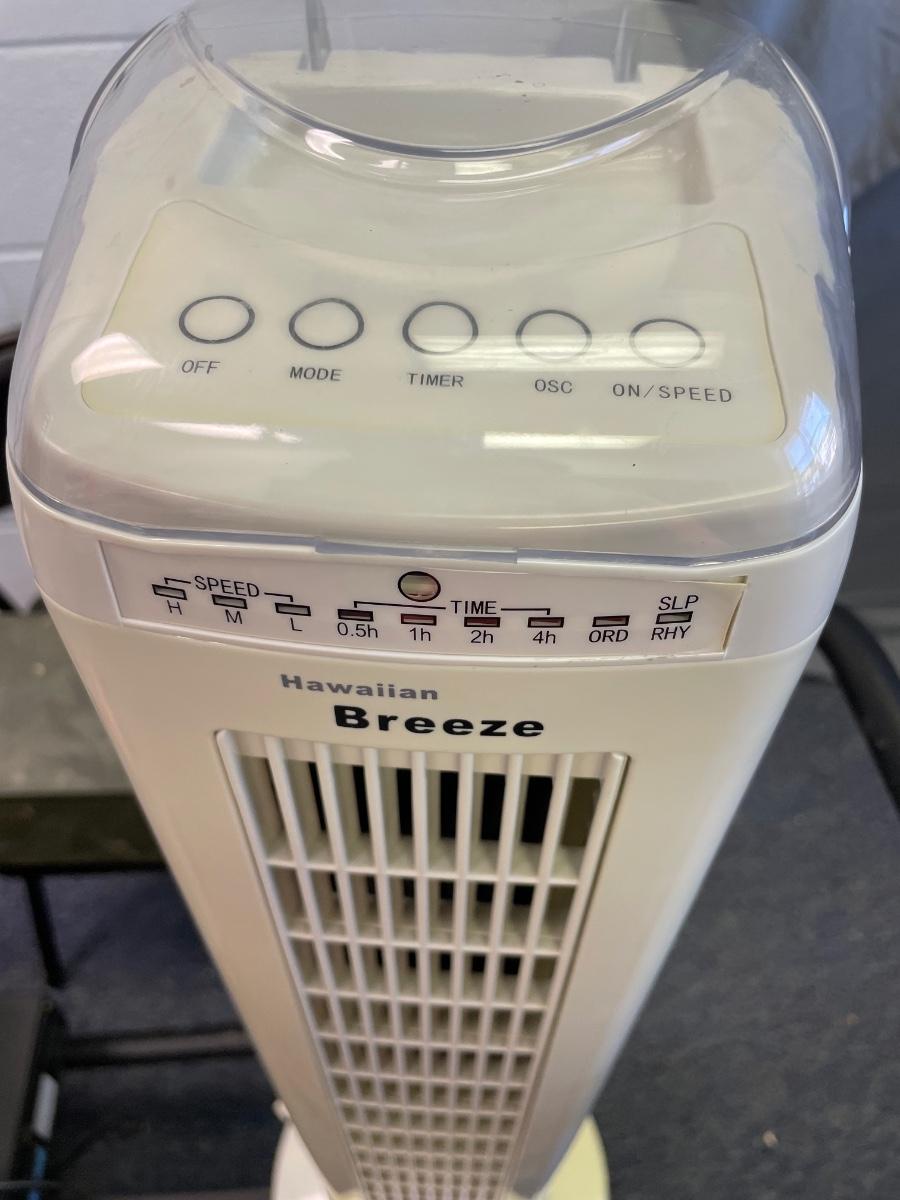 Hawaiian Breeze oscillating tower fan