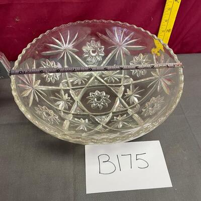 Vintage cut glass serving bowl