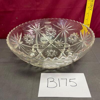 Vintage cut glass serving bowl