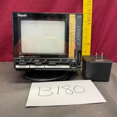 Rhapsody black/white tv with car adapter