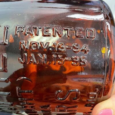 Vintage Mercantile cigar, amber glass jar