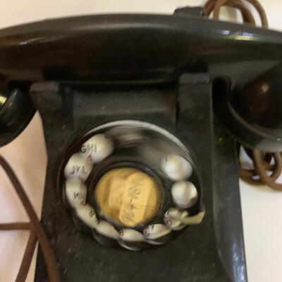 Vintage Bell System Western Electric F1 Rotary Dial Telephone - 9â€ wide x 7.5â€ deep x 5â€ high approx