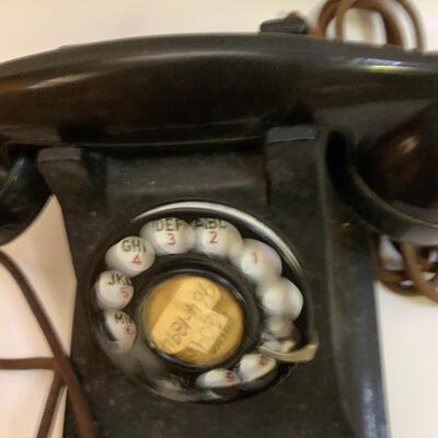 Vintage Bell System Western Electric F1 Rotary Dial Telephone - 9â€ wide x 7.5â€ deep x 5â€ high approx
