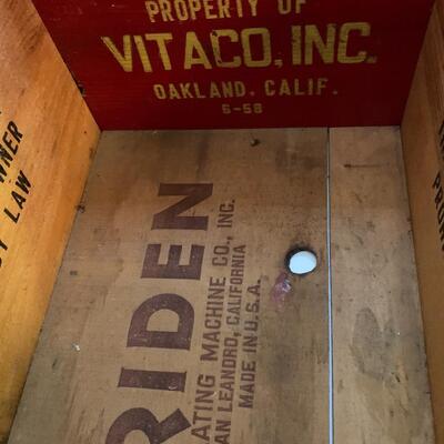 Vintage Wood Crate San Leandro California - 19â€ wide x 13â€ deep x 10â€ high approx