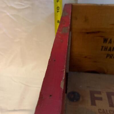 Vintage Wood Crate San Leandro California - 19â€ wide x 13â€ deep x 10â€ high approx