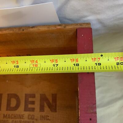 Vintage Wood Crate San Leandro California - 19â€ wide x 13â€ deep x 10â€ high approx
