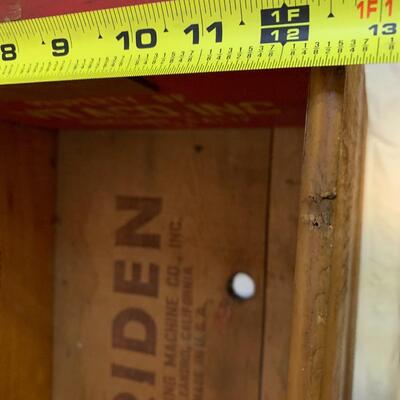Vintage Wood Crate San Leandro California - 19â€ wide x 13â€ deep x 10â€ high approx