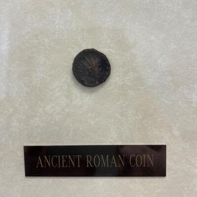 Framed Ancient Roman coin