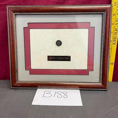 Framed Ancient Roman coin