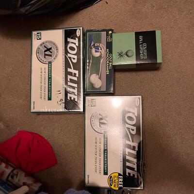 Boxes of golf balls