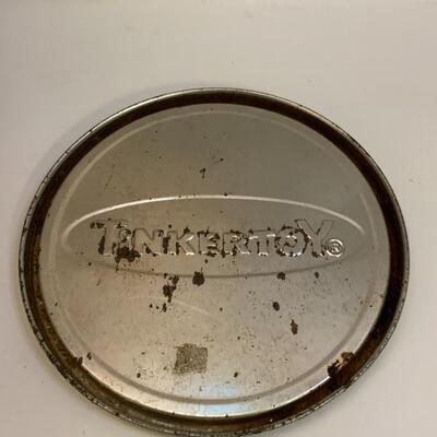 TinkerToy Construction Set - container 16â€ tall x 6â€ diameter approx