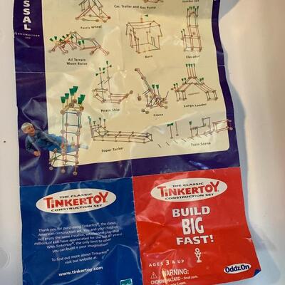 TinkerToy Construction Set - container 16â€ tall x 6â€ diameter approx