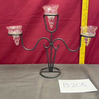 2-vintage metal abstract figure candelabra