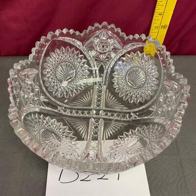 Ornate pressed glass bowl