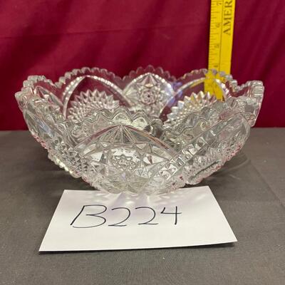 Ornate pressed glass bowl