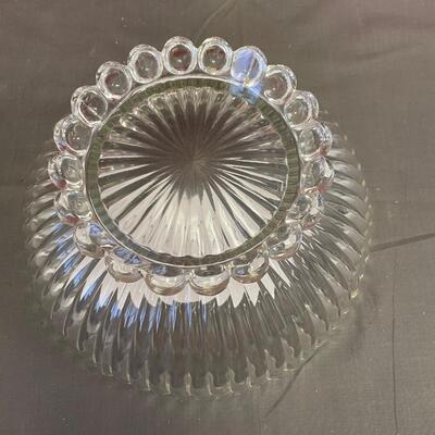 Vintage bubble footed bowl pressed glass fruit bowl