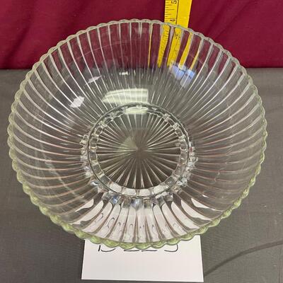 Vintage bubble footed bowl pressed glass fruit bowl