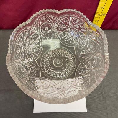 Vintage imperial cut glass with ridged edges