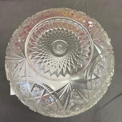 Vintage imperial cut glass with ridged edges