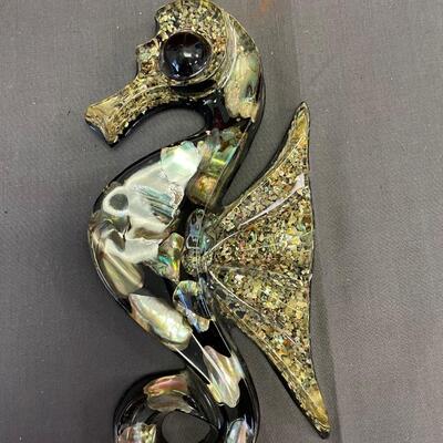 Retro mid century Bettyâ€™s Abalone shell wall art