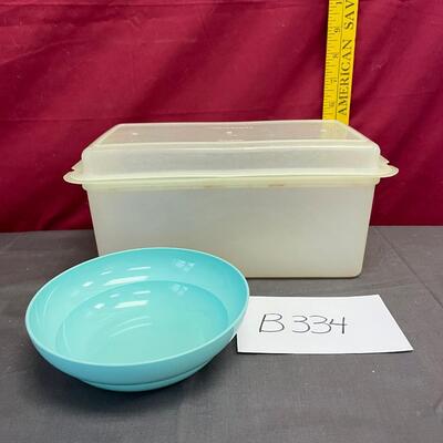 Tupperware container with a small bowl