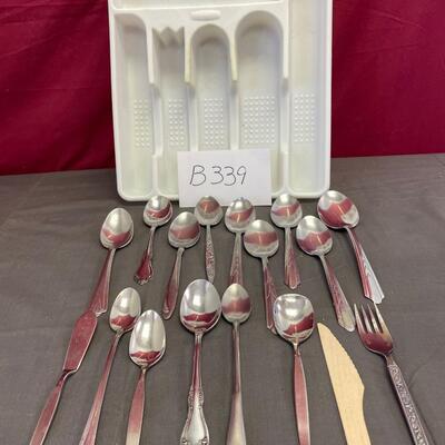 Misc serving utensils and tray