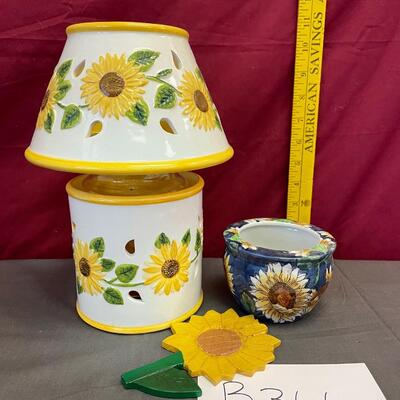 Sunflower assortment with yankee honeysuckle candle